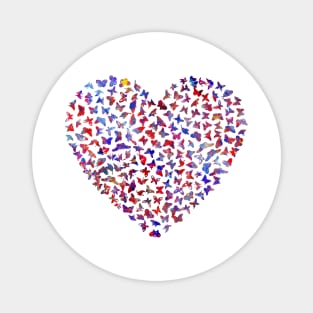 Butterflies in heart Magnet